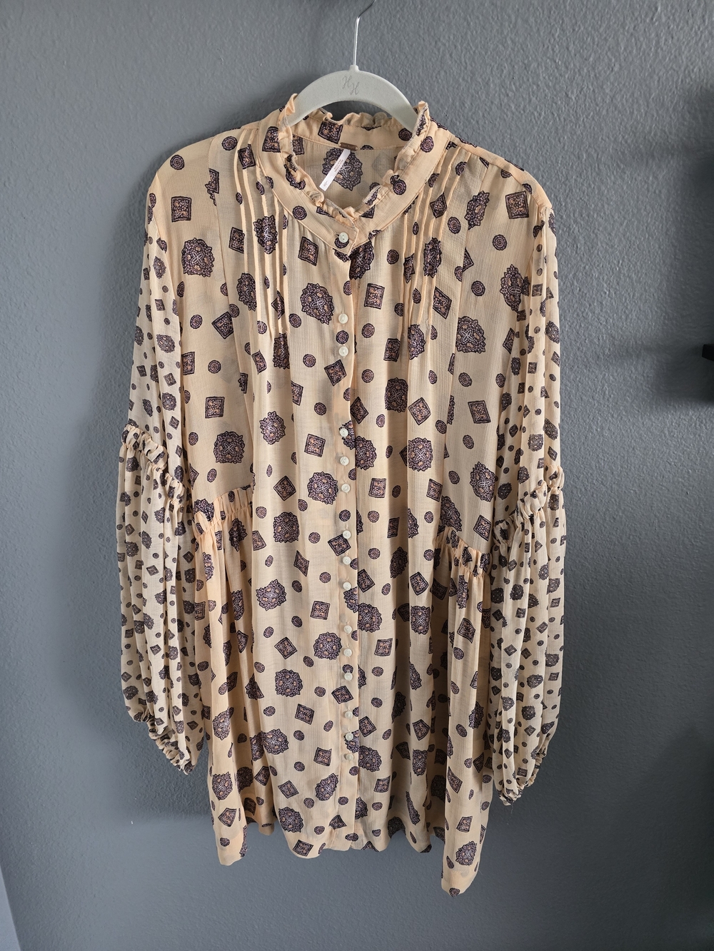 Free People Long Sleeve Boho Style Tunic